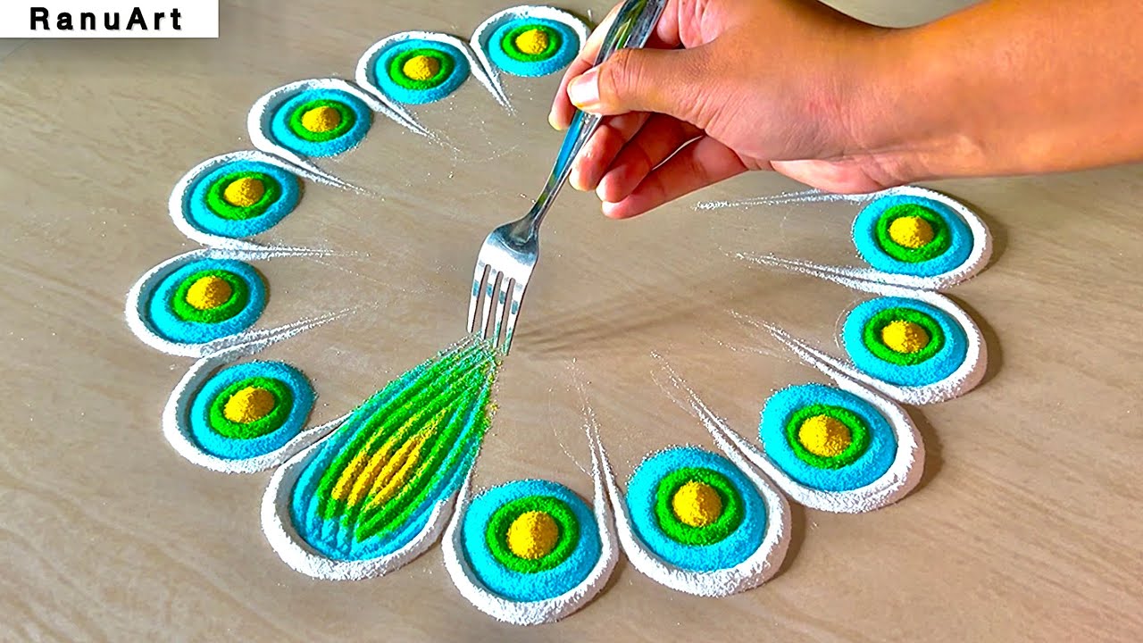Simple Rangoli Design for Beginners | Step-by-Step Tutorial for Diwali RanuArt Rangoli