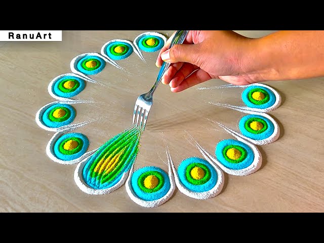 Simple Rangoli Design for Beginners | Step-by-Step Tutorial for Diwali RanuArt Rangoli