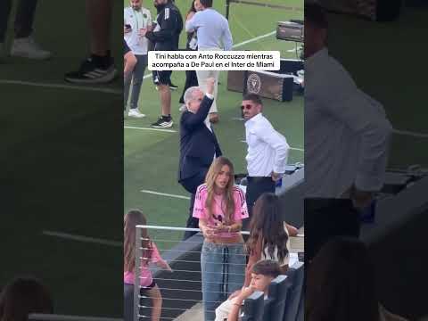 Tini con De Paul y Antonella Rocuzzo en Miami 😍