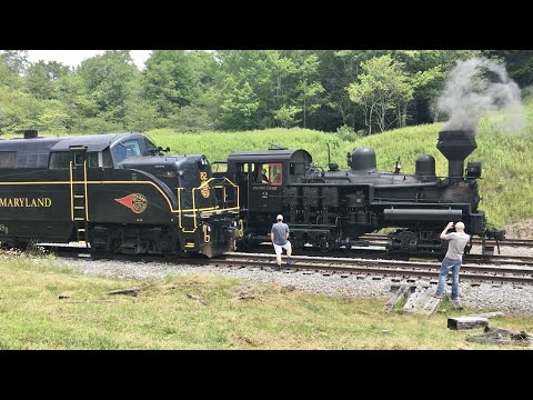 Steam Train Race, Train Ride Through Switch Backs, Cass Scenic Railroad Trains In West Virginia! Video