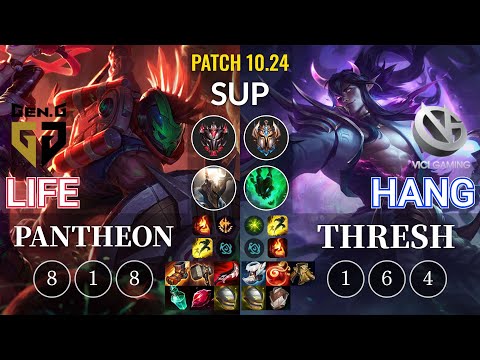 GEN Life Pantheon vs VG Hang Thresh Sup - KR Patch 10.24