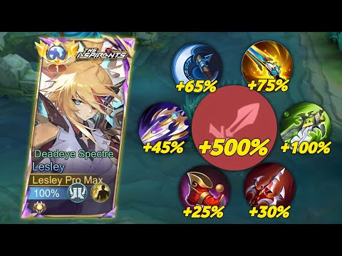 META LESLEY FIGHTER EMBLEM BUILD!! 500% DAMAGE HACK!?😱 ( MUST TRY! ) - LESLEY BEST 1 HIT BUILD 2026!