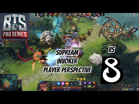 Supream^ [Invoker] player perspective | Ninjas in Pyjamas vs B8 | BTS Pro Series Season 3