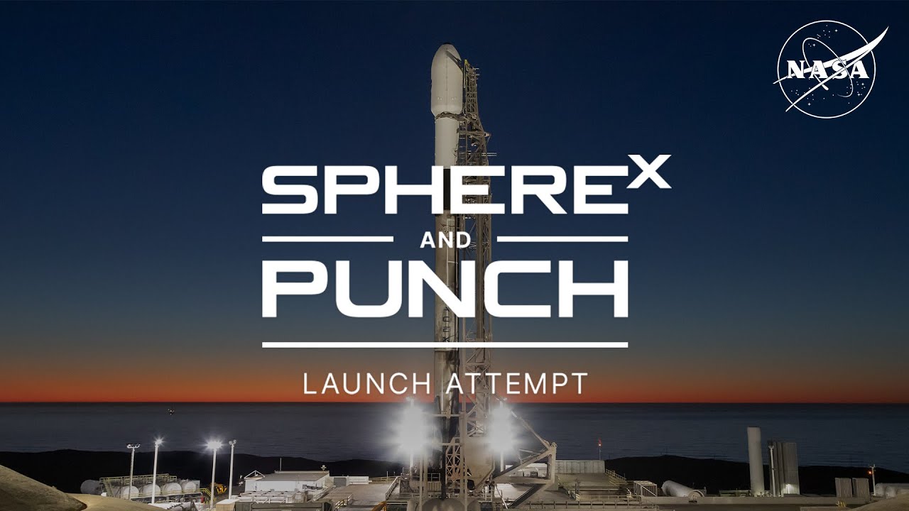 SPHEREx and PUNCH March 10, 2025, Launch Attempt (Official NASA Broadcast) - YouTube