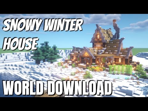 Winter House Build in Snowy Biome! + World Download