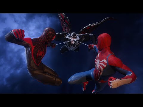 Peter And Miles Vs Venom With The Advanced 2.0 And Upgraded Suit - Spider-Man 2