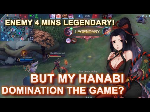 Enemy 4 Mins Legendary ! But My Hanabi Domination The Game !? Mlbb - Top Global Hanabi
