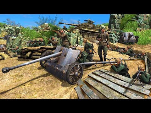 Isolated German Army Hill FORTRESS Defense! - Call to Arms: Gates of Hell Battle Simulator