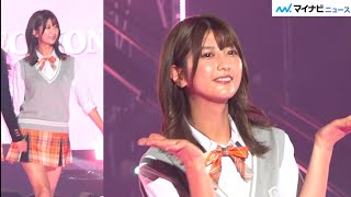 ABEMA瀧山あかねアナ、ミニスカ制服姿でランウェイ！今井アンジェリカは「それガーチャー？ほんまごめんやで」披露 『マイナビ TGC 2024 A/W』