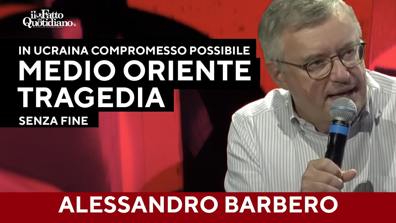 Barbero: "In Ucraina possibile un compromesso, in Medio Oriente una tragedia senza via d’uscita"