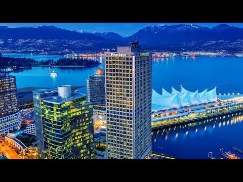 4k Vancouver (Canada) by drone,, beautiful city of Canada , ultra HD Vancouver