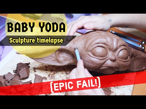 Baby Yoda Grogu Sculpture | Timelapse (Star Wars: The Mandalorian)