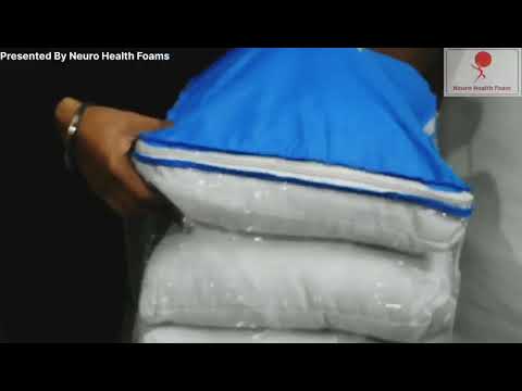 White plain neuro health premium fiber neck pillow, shape: r...