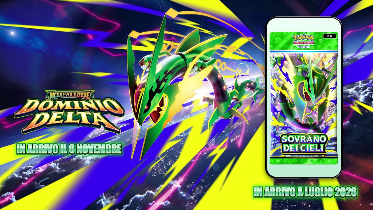 Megaevoluzione - Dominio Delta del GCC Pokémon e Sovrano dei Cieli del GCC Pokémon Pocket in arrivo