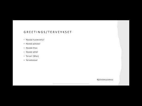 Learn Finnish language with Mia 🇫🇮 | Greetings |