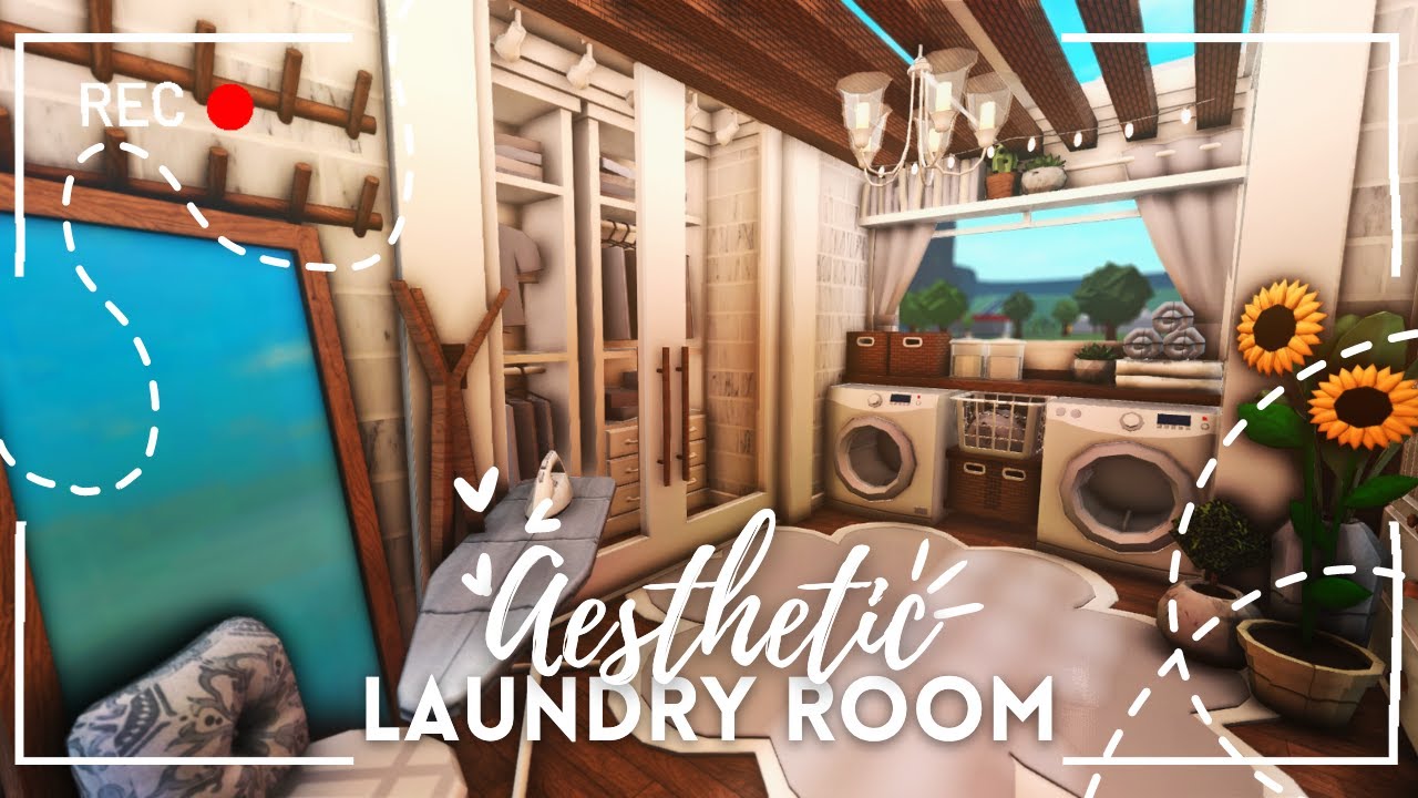 [ roblox bloxburg ] aesthetic laundry room ┊ ꒰ speedbuild ꒱ itapixca builds
