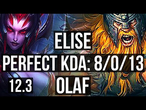 ELISE vs OLAF (JNG) | 8/0/13, Legendary, 1.0M mastery, 400+ games | EUW Diamond | 12.3