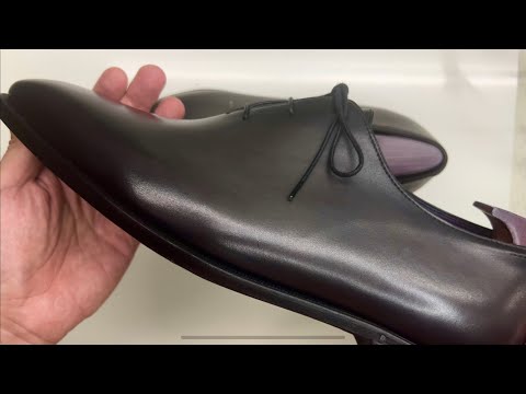 Alguns sapatos justos - Berluti RTW Alessandro Demesure Couro Corte Inteiro Oxford Cinza