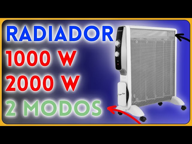 Vídeo relacionado con Orbegozo RMN 2075. Radiador eléctrico bajo consumo, Mica System, rápida convección y difusión del calor, sin fluido, silencioso, piloto luminoso, 2 potencias de 1000W y 2000 W