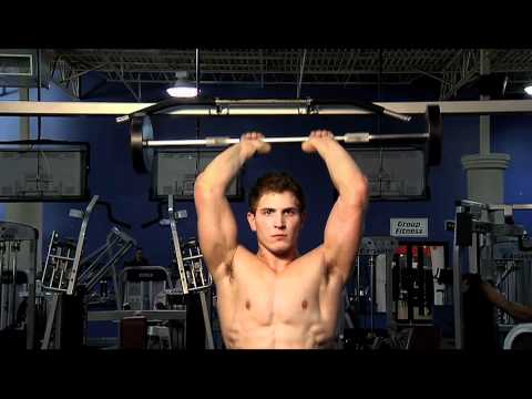 Standing Overhead Barbell Tricep Extension