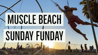 Calisthenics, Acrobatics, Flying Rings, Slacklining, Tricklining at Muscle Beach