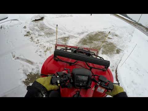 Plowing A Little Light Snow with the Quad