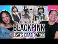 Waleska & Efra react to BLACKPINK LISA's upgraded Thai dance⚡️= 'Crab dance'♪ | REACTION 🤣
