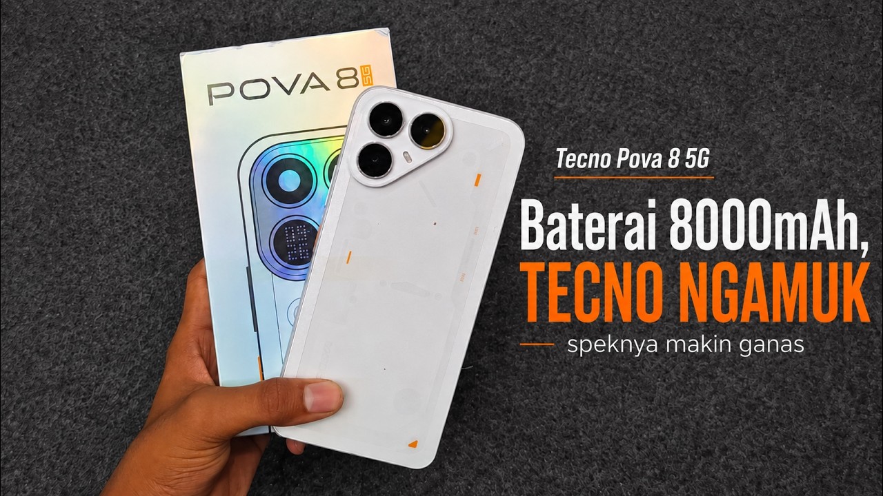 TECNO NGAMUK‼️TECNO POVA 8 5G RESMI, BAWA BATERAI 8000MAH UPGRADEMANIS