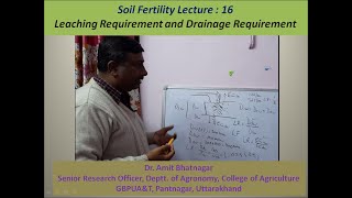 Leaching Requirement and Drainage Requirement