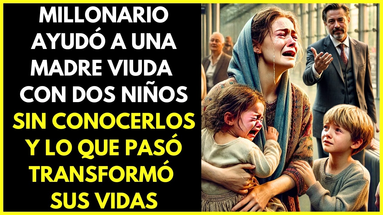 MILLONARIO AYUDÓ A UNA MADRE VIUDA CON DOS NIÑOS SIN CONOCERLOS Y LO QUE PASÓ TRANSFORMÓ SUS VIDAS