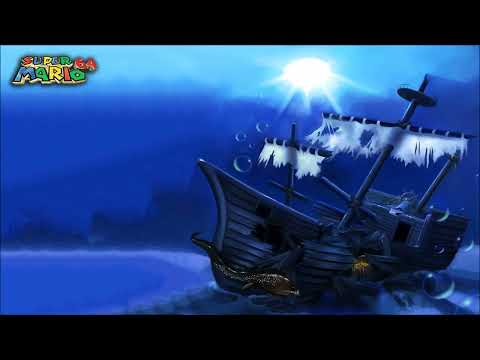 Dire Dire Docks / Jolly Roger Bay (slowed | reverb | 1 hour) - Super Mario 64