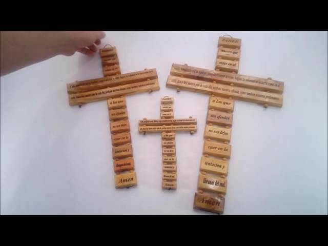 Vídeo relacionado con Pared Cruz Crucifijo madera de olivo con piedra de Belén Tierra Santa Jerusalén 5 pulgadas