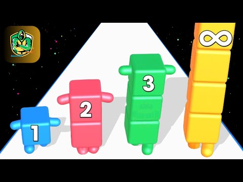 LEVEL UP 'Cube Run 3D' - Level Up Number Block Run Race (Stack Master) Max Level Freeplay Games