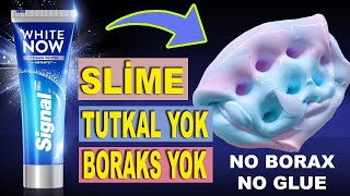 SLIME MAKING WITH SIGNAL TOOTHPASTE - NO GLUE - NO
