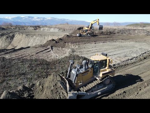 Transforming an Old Mine With Cat D8T, D8R Dozers & Liebherr 974 Excavator - Sotiriadis/Labrianidis