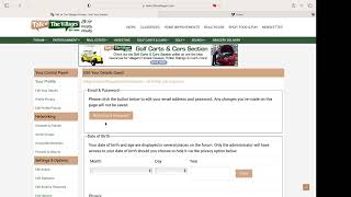 changing password — when logged in