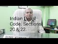 Section 20 and 22 of Indian Penal code.