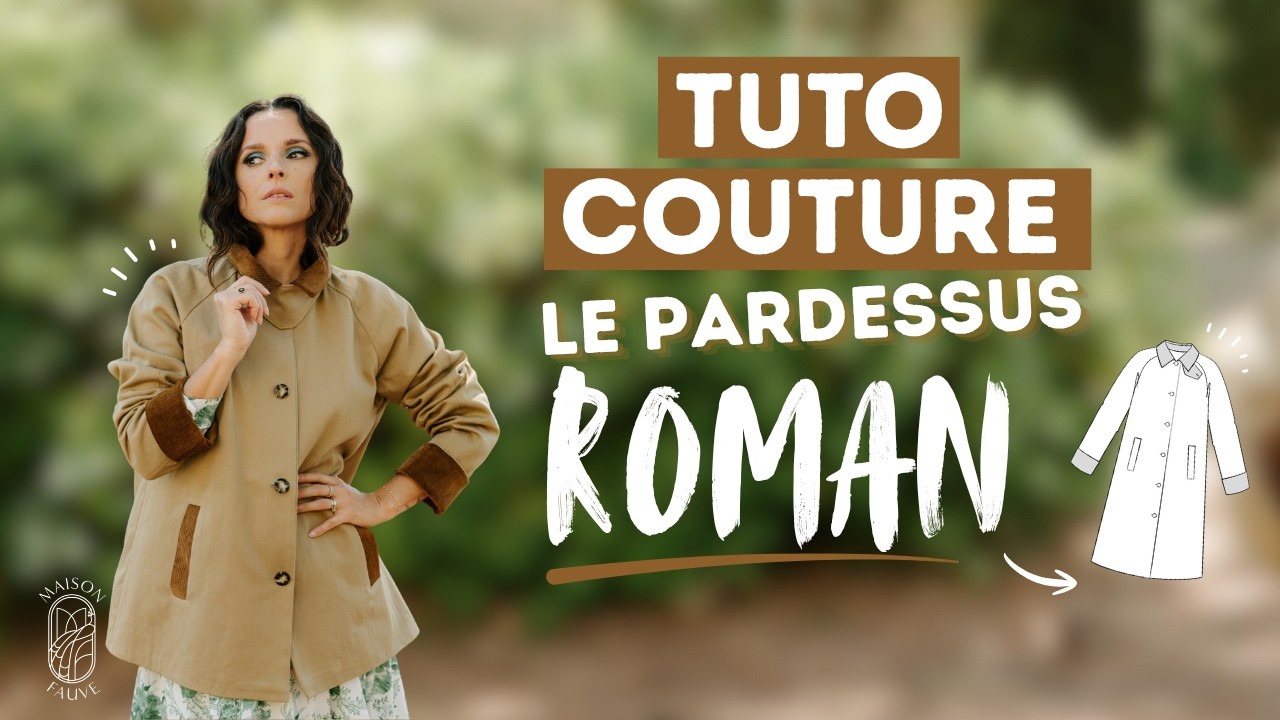 Patron couture pardessus Roman - Patron pochette