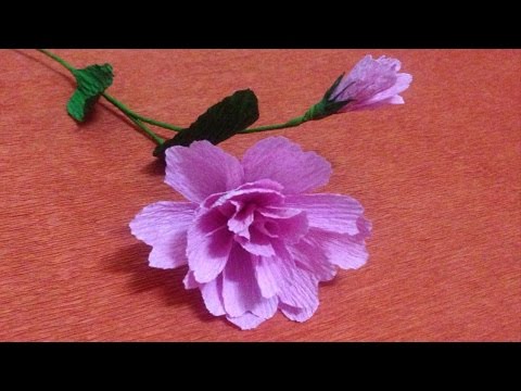 How to Make Primrose Crepe Paper flowers - Flower Making of Crepe Paper - Paper Flower Tutorial Video