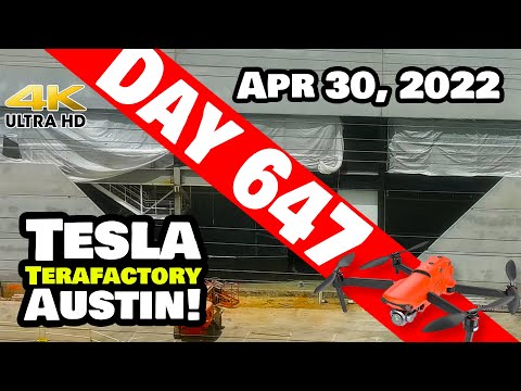 ANOTHER GRAND ENTRANCE AT GIGA TEXAS?! - Tesla Gigafactory Austin 4K  Day 647 - 4/30/22 -Tesla Texas