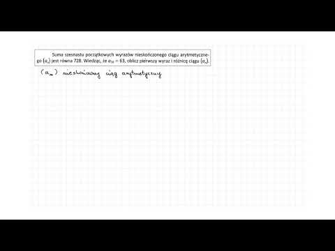 [2.68/s.51/ZR3OE] Suma szesnastu początkowych wyrazów nieskończonego ciągu arytmetycznego