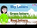 Sky Letters Grass Letters Root Letters Learning Letters For Kids
