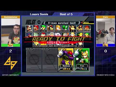 Event Match 31: Ambisinister (Fox) vs Cory (Sheik/Samus) - Losers Semis