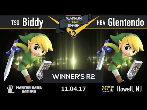 Platinum Star Smash 2 - Biddy (Toon Link) vs. HBA | Glentendo (Toon Link, Link) - Winner's R2