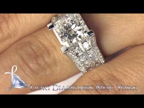 ER-SOLD-141 - 7.26 Carat F-SI1 Radiant Cut Natural Diamond Engagement Ring 14k White Gold