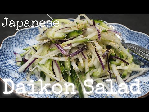 How to make Daikon Salad in a Honey Vinaigrette by kurumicooks authentic tasty Japanese home cooking