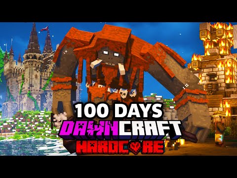 I Survived 100 Days in DAWNCRAFT in Hardcore Minecraft!