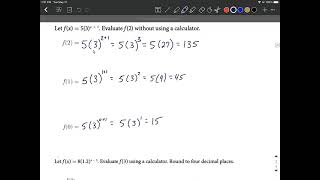 Evaluate Exponential Function