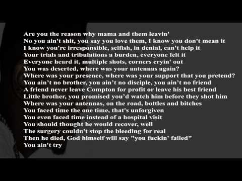 KENDRICK LAMAR U Lyrics video (  song and HD lyrics )