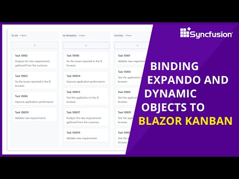 Binding Expando and Dynamic Objects to Blazor Kanban